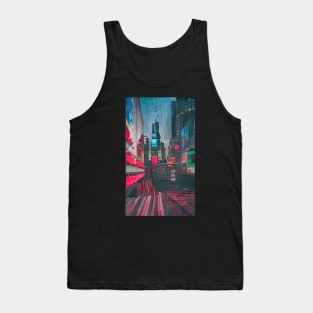 Cyberpunk style future city Tank Top